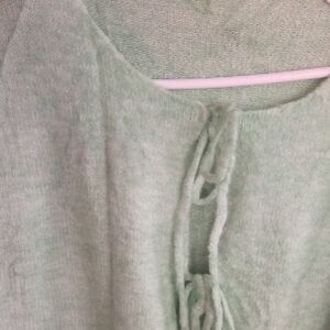 Chic Light Green Women's Cardigan